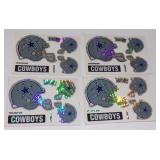 (4) Dallas Cowboys Football Prizm Sticker Sheets