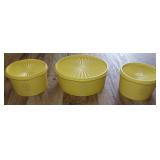 Vintage Tupperware Yellow Storage Containers Set