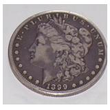 Vintage 1899-O Morgan Silver Dollar $1 Coin - 90%