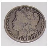 Vintage 1901-O Morgan Silver Dollar $1 Coin - 90%