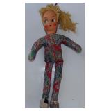 Vintage Handmade Cloth Rag Doll - Dutch