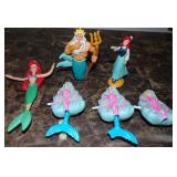 Disney Little Mermaid Ariel, King Triton Toy Lot