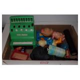 Box Lot of Vintage Toys - Donald Duck, Tom Thumb