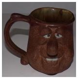 Handmade Pottery Ugly Face Coffee Mug Cup w/