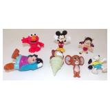 Toy Action Figure Lot - Snoopy Bowling, Mickey