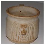 Handmade Pottery Ugly Face Coffee Mug Cup w/ N