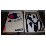 Vintage NOS Champion White Black Purple Excel Mid