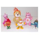 Toy Action Figure Lot - Smurfs, Care Bears,