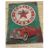 Texaco Oil and Gasoline Metal Sign