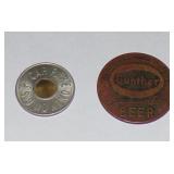 Vintage Gunther Beer Token & Garden State Parkway