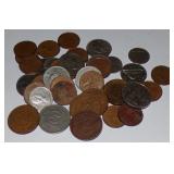 Vintage Lot of Foreign Coins