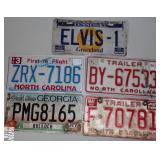 Lot of 5 Metal License Plates Car Tags - Elvis- 1