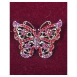 Rhinestone Butterfly Brooch
