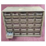 Plastic organizer with contents