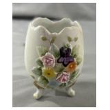 Lefton China Hand Painted Open Egg Footed