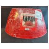 New red metal Christmas tree collar