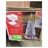 6ft flocked pine artificial tree