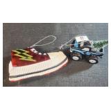 Carolina Panthers truck ornament and shoe