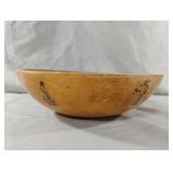 Vintage "Thurnauer" wood hand painted bowl