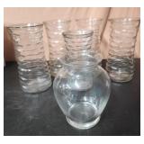 Assorted glass vases