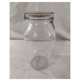 Vintage 3L Glass Food Canister Jar Large Gray