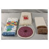 Hand towels and a pot holder