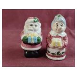 Santa Claus and Ms. Claus salt and pepper shaker