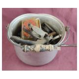 Aluminum pot with contents