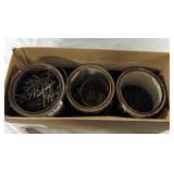 Lot of 3 Buckets of Nails