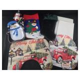 Christmas Lot - stockings, penguins, Gift boxes,