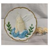 Vintage Praying Hands Religious Night Light: