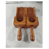 Vintage wood candle wall holders. Set of 2