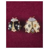 Joan Rivers Ladybug Brooch Set