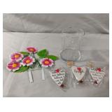 Candle holder, spring sign and magnets