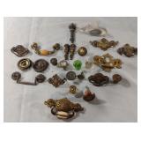 Antique and Vintage brass and glass drawer