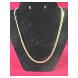 14kt Herringbone Necklace - 18in, 16.5gr