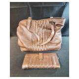 Cleo and wolf brown handbag with matching wallet