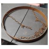 Copper pots and pans hanger.