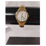 Timex Indigo gold tone stretch band watch with