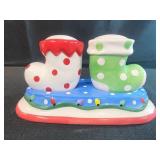 Ceramic stocking salt and pepper shakers