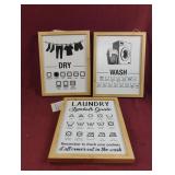 Laundry wood signs