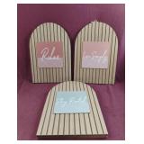 Relax, Live Simply and Stay Rooted wood wall