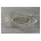 Vintage Clear Glass Pressed Pickle Dish