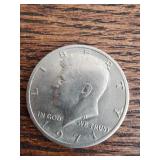 1971 Kennedy half dollar coin