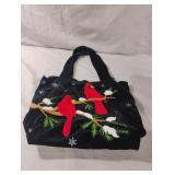 Cardinal velvet bag