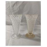 Vintage Indiana Glass Diamond Point clear glass