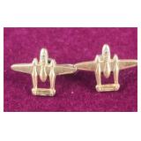 WWII Sterling Silver Vermeil Bombardier Airplane