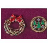 2 Christmas Brooches