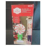 Blow up peppermint candy holiday decoration