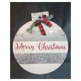 13.5x15.5 Christmas decor metal and wood